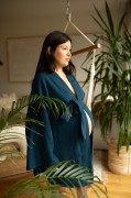 Muślinowe kimono Lazuryt dla mam, naturalny materiał