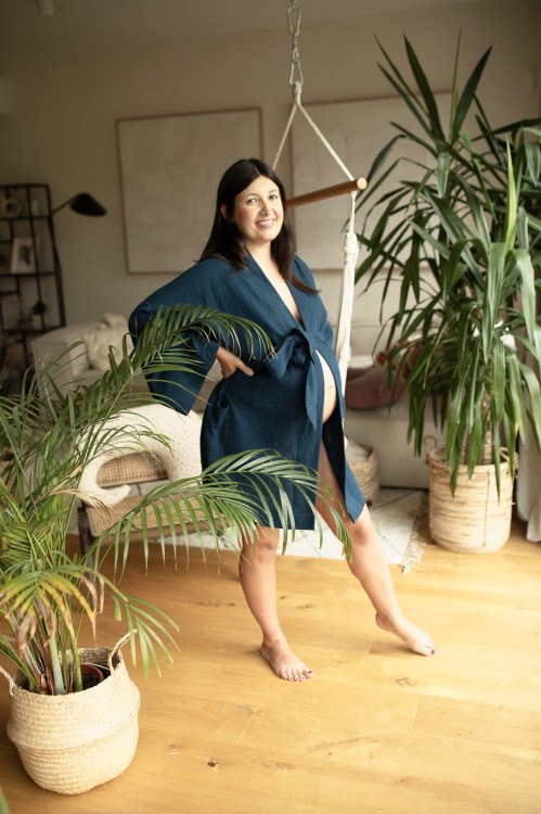 Kimono muślinowe Lazuryt – Muslin Baby